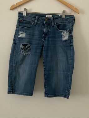 Hudson Jeans light blue distressed denim shorts